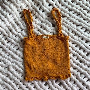 Mustard Yellow crop tank